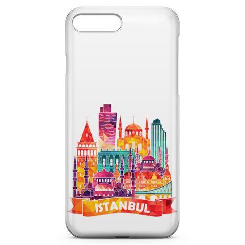 Apple iPhone 8 Plus Kılıf İstanbul Turistik Mekanlar Arka Kapak Koruma Desenli Full Koruyucu