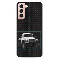 Lopard Samsung Galaxy S21 Uyumlu Kılıf PickUpX (13) Silikon Kap Siyah Beyaz