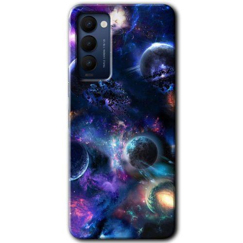 Potkal Hediye Fabrikası Tecno Camon 18 Kılıf HD Desen Baskılı Arka Kapak - Gezegen Karışımı