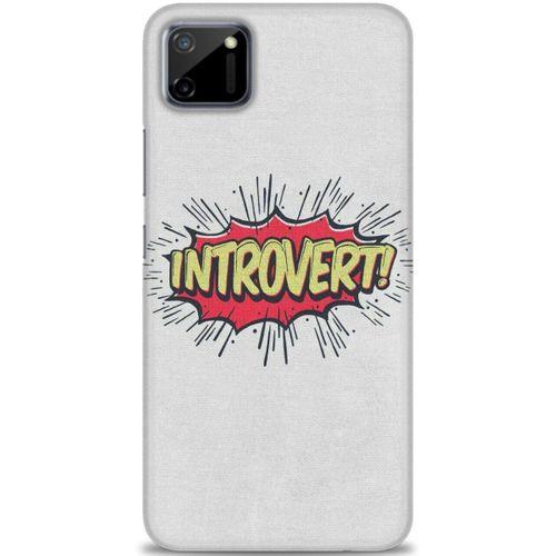 Realme C11 Kılıf HD Baskılı Kılıf - Introvert! + Tam Ekran Koruyucu
