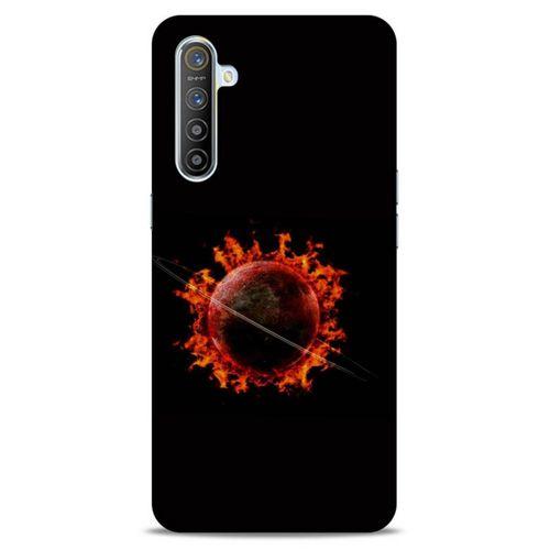 Lopard Oppo Realme XT Uyumlu Kılıf FireX (47) Crystal Flex Kılıf Satürn Ateşi