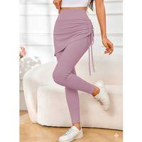 Kadın Yüksek Bel Yandan Büzgülü Alttan Uzun Kaşkorse Tayt Etek