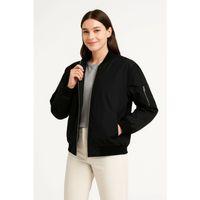 Içi Astarlı Fermuarlı Bomber Mont Ceket - Siyah