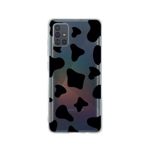 Samsung A71 İnek Desenli Premium Şeffaf Silikon Kılıf