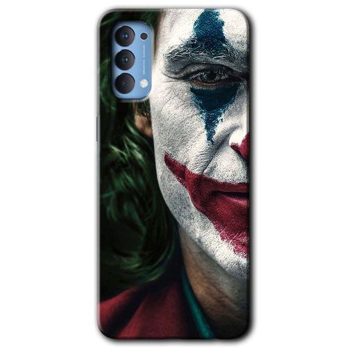 Oppo Reno 4 Kılıf HD Desen Baskılı Arka Kapak + Temperli Cam - Joker