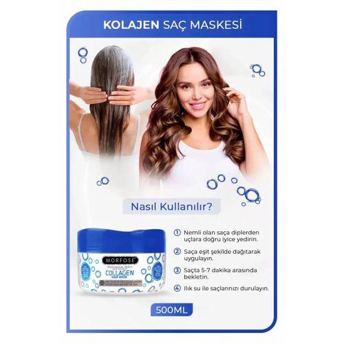 Kolajen Saç Maskesi 500 ML - Zayıf ve Kırılgan Saçlar İçin - mrfs