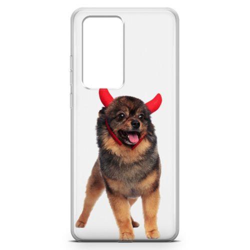 Huawei P40 Pro Kılıf Pom Köpek Arka Kapak Koruma Desenli Full Koruyucu