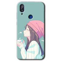 Vestel E5 Kılıf HD Desen Baskılı Arka Kapak - Happy Girl + Kırılmaz Cam