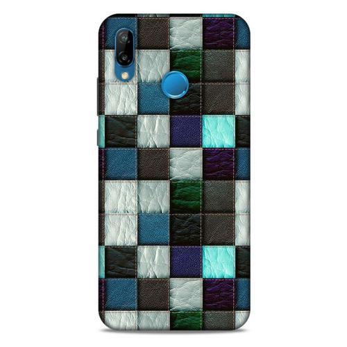 Huawei P20 Lite Kılıf Patchwork (46) Core Armor Kılıf Gri Cam Göbeği