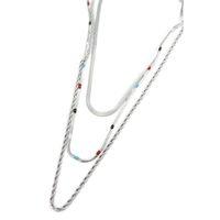 3'lü Çelik Kolye - Gümüş