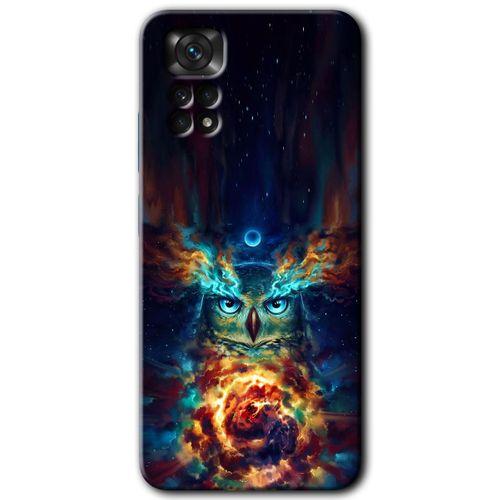 Redmi Note 11 5G Global Kılıf HD Desen Baskılı Arka Kapak - Ballı Baykuş + Kırılmaz Cam