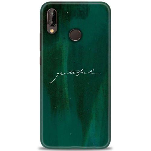 Huawei P20 Lite Kılıf HD Baskılı Kılıf - Grateful + Tam Ekran Koruyucu