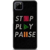 Realme C11 Kılıf HD Baskılı Kılıf - Stop Play + Tam Ekran Koruyucu