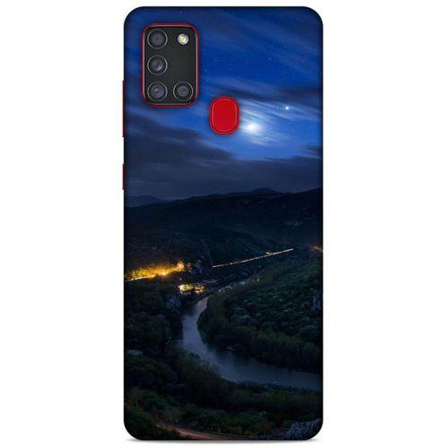 Lopard Samsung Galaxy A21s Uyumlu Kılıf Gece'S (50) Shockproof Kılıf Şehir Işıkları
