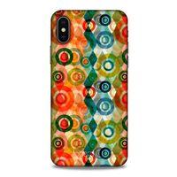 Apple Iphone X Kılıf Pastel Renkler (31) TPU Kılıf Kırmızı Yeşil