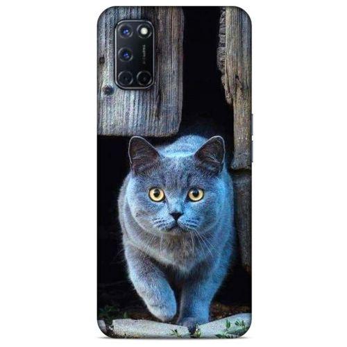 Lopard Oppo A92 Uyumlu Kılıf Kediler (48) Bumper Kılıf Duman