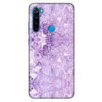 Mermer Desenli (16) Tema Kalın Kılıf Lila Xiaomi Redmi Note 8 Kılıf