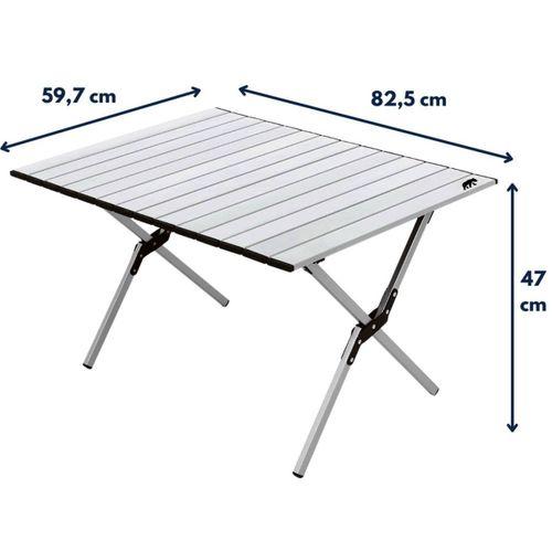 Kamp Ayısı® Large Alüminyum Katlanabilir Kamp ve Piknik Masası, Çantalı, Gri