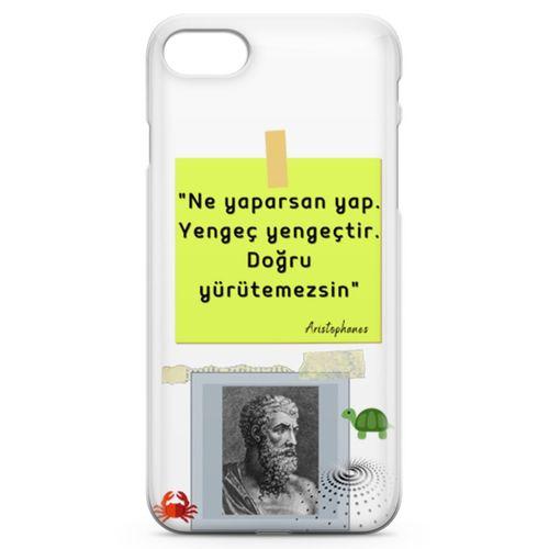 Apple iPhone SE 2020 Kılıf Caps Aristophanes Arka Kapak Koruma Desenli Full Koruyucu