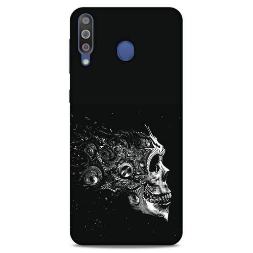 Lopard Samsung Galaxy M30 Uyumlu Kılıf Tattoo's (9) Kılıf Beyaz Siyah
