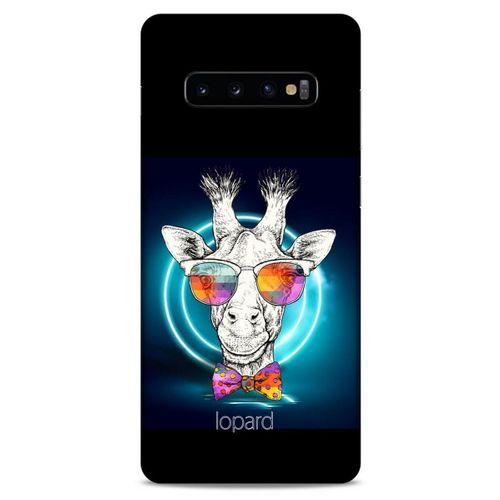 Samsung Galaxy S10 Plus Kılıf FunnyMaX (6) Silikon Kılıf Siyah Zürafa