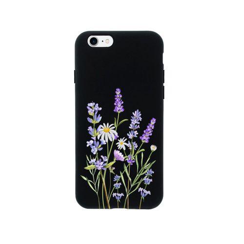 iPhone 7 Lavender Premium Siyah Lansman Silikonlu Kılıf