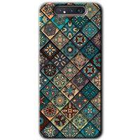 Potkal Hediye Fabrikası Samsung Galaxy A80 HD Baskılı Kılıf + 9D Tam Ekran Koruyucu - Mandala Desen