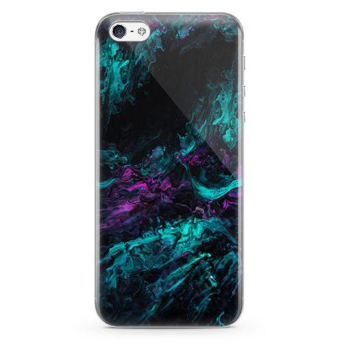 Apple iPhone 5 Kılıf Dağılmış Mürekkep Arka Kapak Koruma Desenli Full Koruyucu
