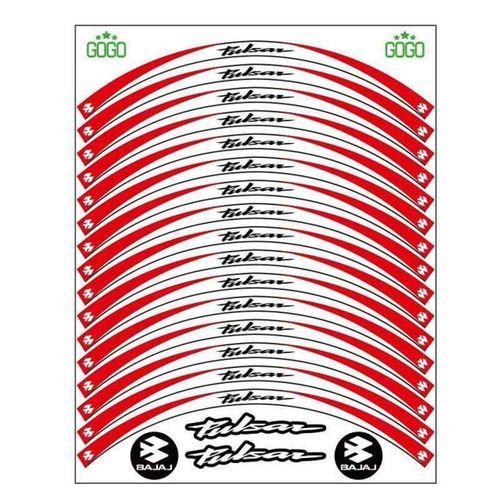 BAJAJ Bajaj Kırmızı Beyaz Pulsar Uyumlu Reflektörlü 1 Set Jant Şeridi