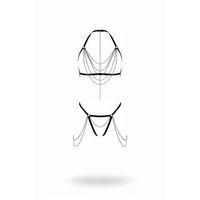 Siyah Harness Takım Çok Katmanlı Zincir Detaylı - Brf1065