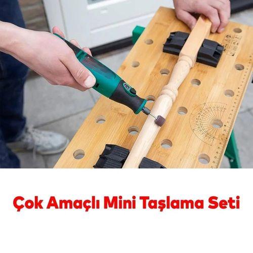 Gravür Seti 105 Parça Matkap Dramel Makine Uyumlu Kalıpçı Taşlama Zımlama Polisaj Fırçalama Seti