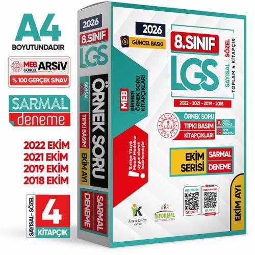 2026 8 Sınıf LGS Ekim Ayı MEB Örnek Soru Tıpkı Basım 4lü Sarmal Deneme Paketi Dijital Çözümlü