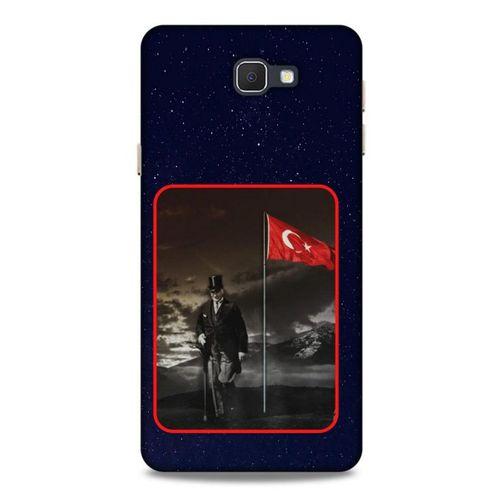 Samsung Galaxy J7 Prime Kılıf Atatürk (40) Fit Silikon Kılıf Gece Yıldızlar