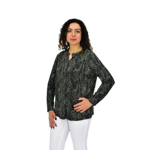 Kadın Uzun Kol Düğmeli Bluz BGL-ST04685