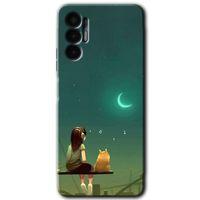 Tecno Spark 8 Pro Kılıf HD Desen Baskılı Arka Kapak - Kedili Kız