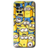 Redmi 10 Kılıf HD Desen Baskılı Arka Kapak - Minion Ordusu + Kırılmaz Cam