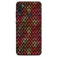 Samsung Galaxy M11 Kılıf Dragons (8) Baskılı Kılıf Ejderha Deri Pembe