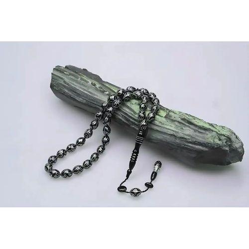 Oltu Taşı Damla Karpuz İşleme Tespih