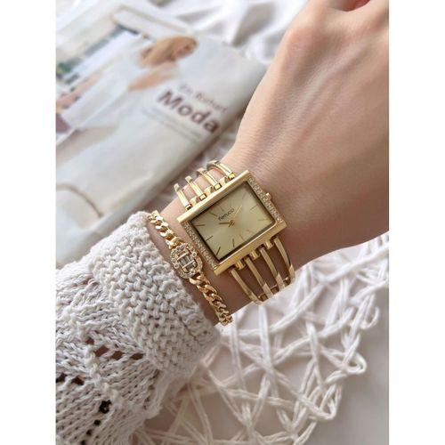 Ferrucci Kadın Kol Saati+Bileklik Özel Seri Çelik Kordon Kararma Renk Atma Yapmaz VS.BLKT.0748