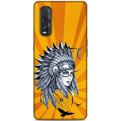 Lopard Oppo Find X2 Uyumlu Kılıf Tattoo's (45) Liquid Air Kılıf Kızılderili Dövmesi