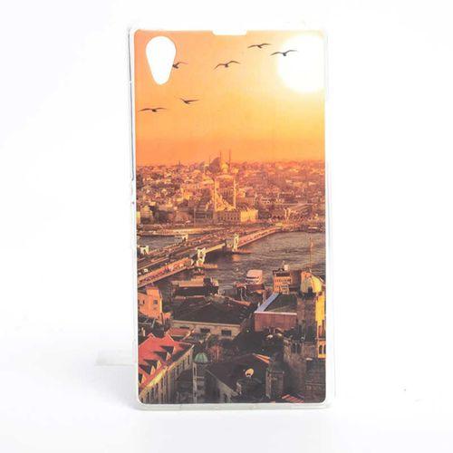Sony Xperia Z1 Kılıf Zore Şehirli Desenli Silikon