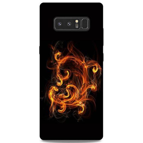 Lopard Samsung Galaxy Note 8 Uyumlu Kılıf FireX (25) Antişok Kapak Ateş Kırmızı