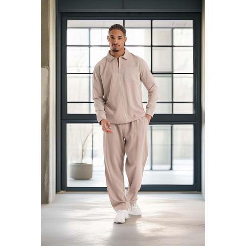 Baggy Kalıp Cupra Kumaş Jogger Erkek Eşofman Altı Pantolon - Bej