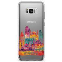 Samsung Galaxy S8 Plus Kılıf İstanbul Turistik Mekanlar Arka Kapak Koruma Desenli Full Koruyucu