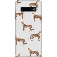 Samsung Galaxy S10 Plus Kılıf HD Baskılı Kılıf - Kedii + Tam Ekran Koruyucu