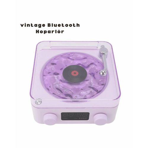 Retro Bluetooth Hoparlör Mor