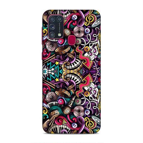 Samsung Galaxy M31 Kılıf Youtuber Doodle Arka Kapak Silikon Koruma Full Koruyucu