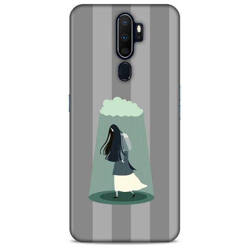 Oppo A9 2020 Kılıf Depresyon (20) Koruyucu Kılıf Bej Siyah