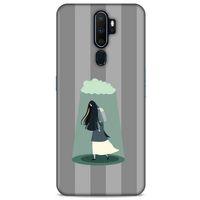 Oppo A9 2020 Kılıf Depresyon (20) Koruyucu Kılıf Bej Siyah