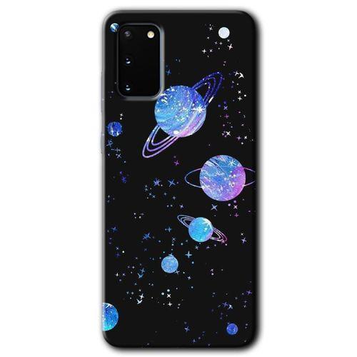 Samsung Galaxy S20 Kılıf HD Desen Baskılı Arka Kapak + Temperli Cam - Samanyolu Galaksi
